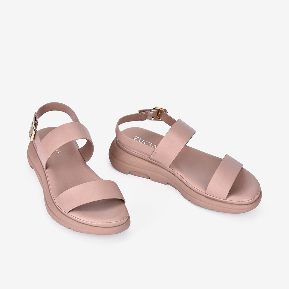 Giày Sandals Nữ Zucia Quai Ngang Đế Bằng 5cm - SRX66