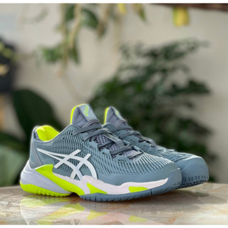 GIÀY TENNIS ASICS COURT FF 3 STEEL GHI/TRẮNG/XANH