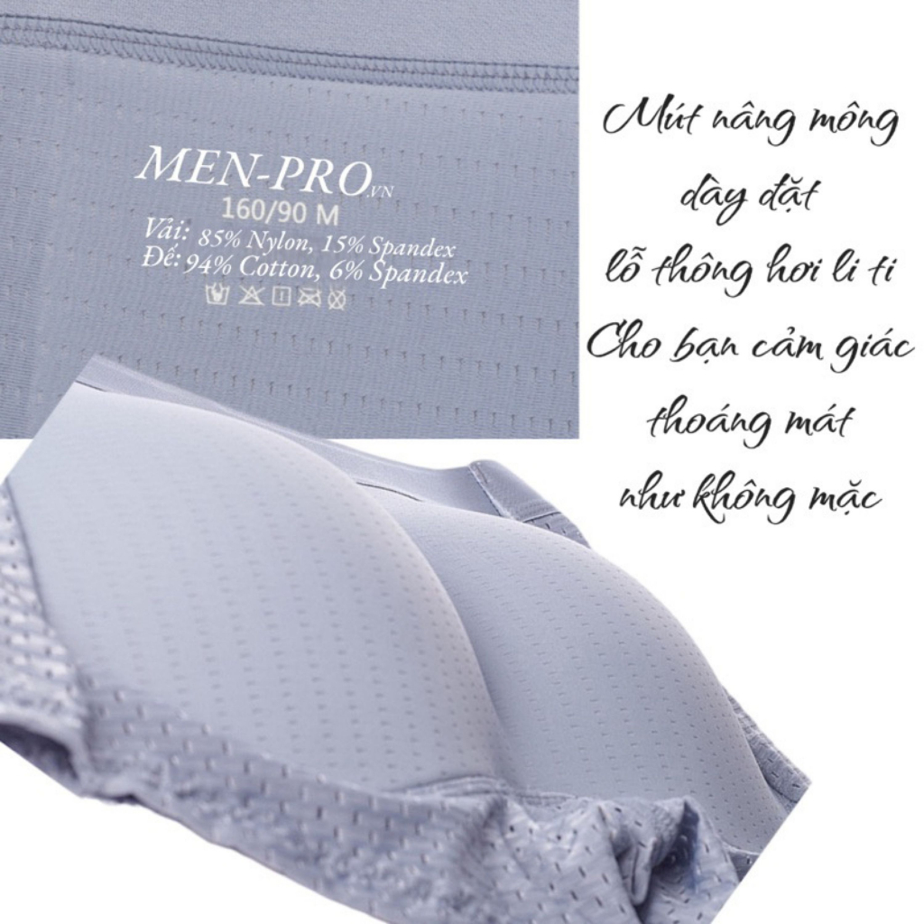 Quần Boxer Nam nâng mông Menpro.vn cao su non cao cấp, giúp bờ mông đầy đặn và tròn trịa - HAMY-STORE.VN
