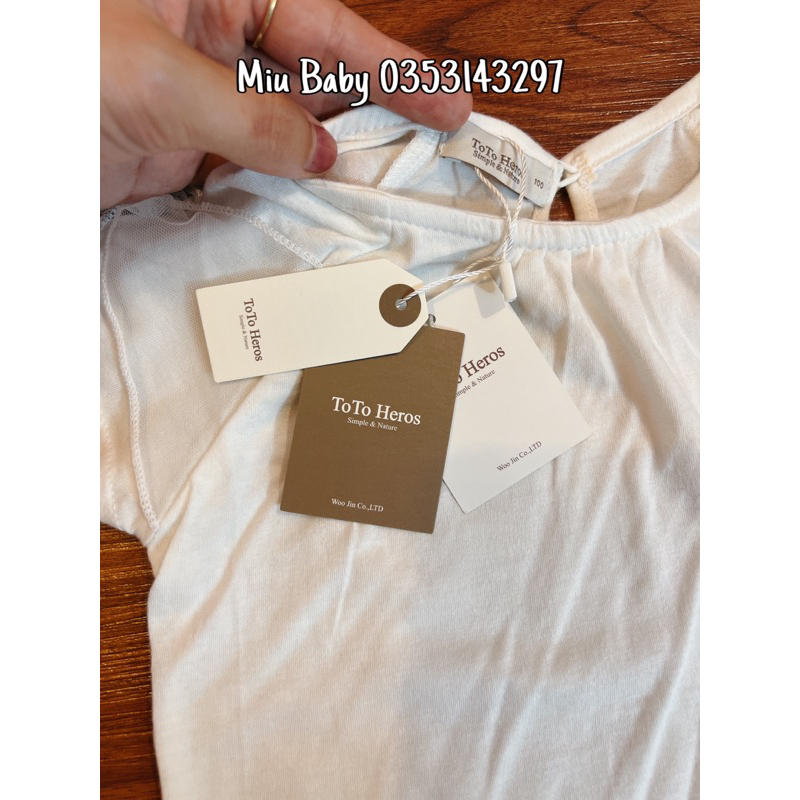 Áo cộc tay buộc voan nơ dư xịn full tag túi bé gái