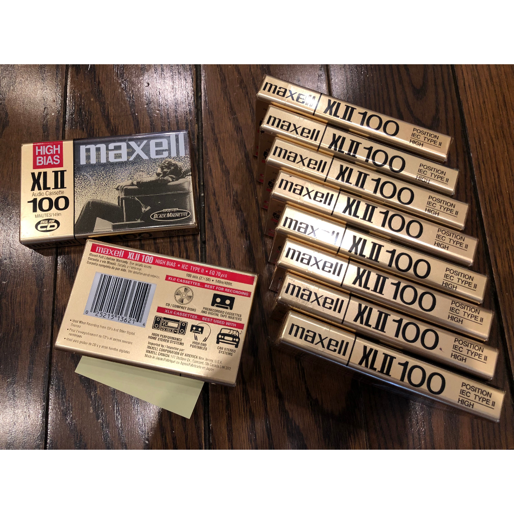 Băng cassette Maxell XLII-100 mới nguyên tem (Made in Japan)