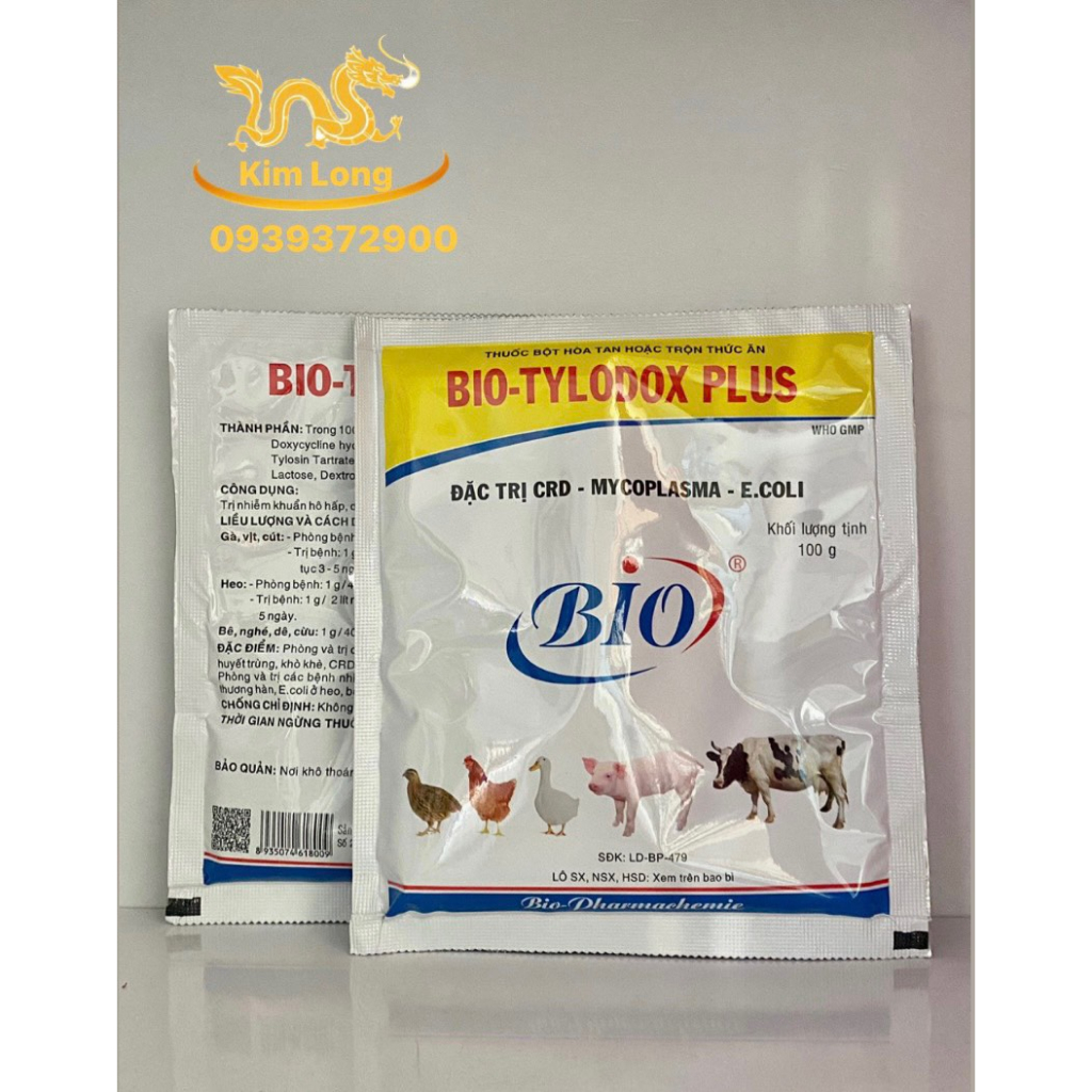 Bio-Tylodox Plus 100g CRD - Mycoplama - E.Coli