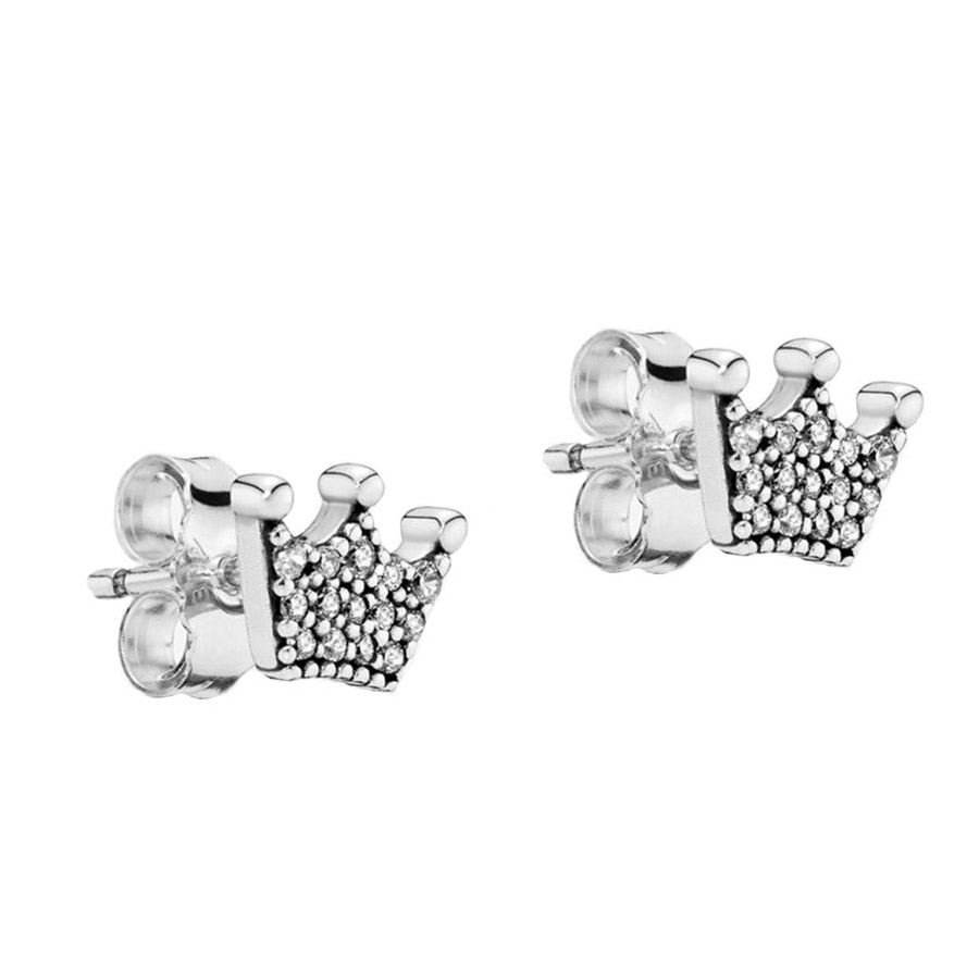 Khuyên tai nữ CDE Crown Stud Earrings CDE3034RG - Khuyên tai bạc cao cấp S925 ALE