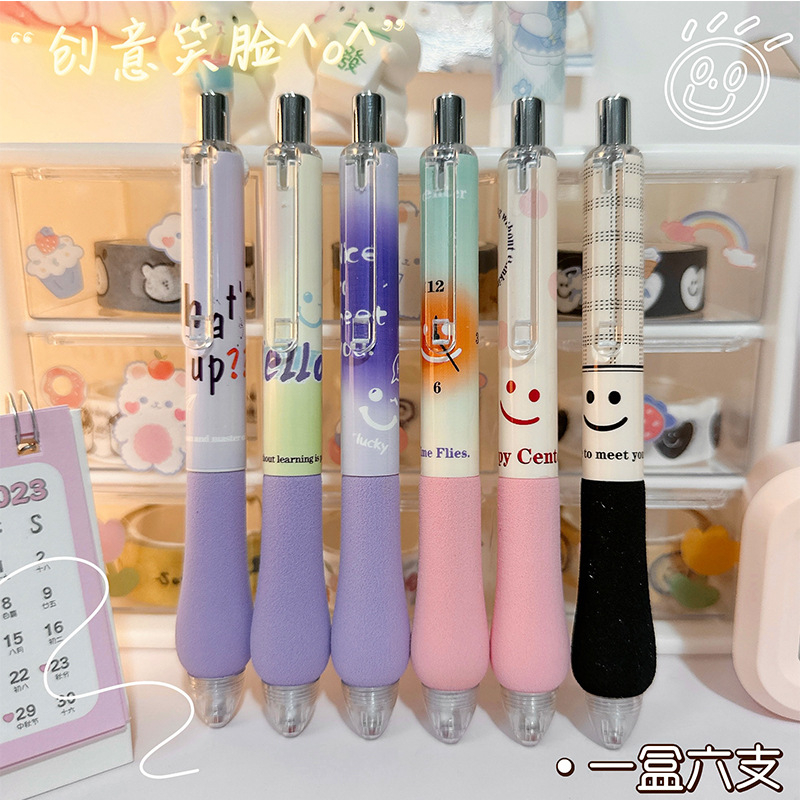 Bút gel DỄ THƯƠNG bút bi nước khô nhanh ngòi 0.5mm viết trơn mực đều nét chữ đẹp