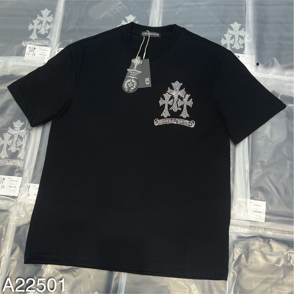 Áo Phông Nam Đính Logo Đá Hai Mặt Siêu Đẹp - Áo Thun Nam Đá Cao Cấp