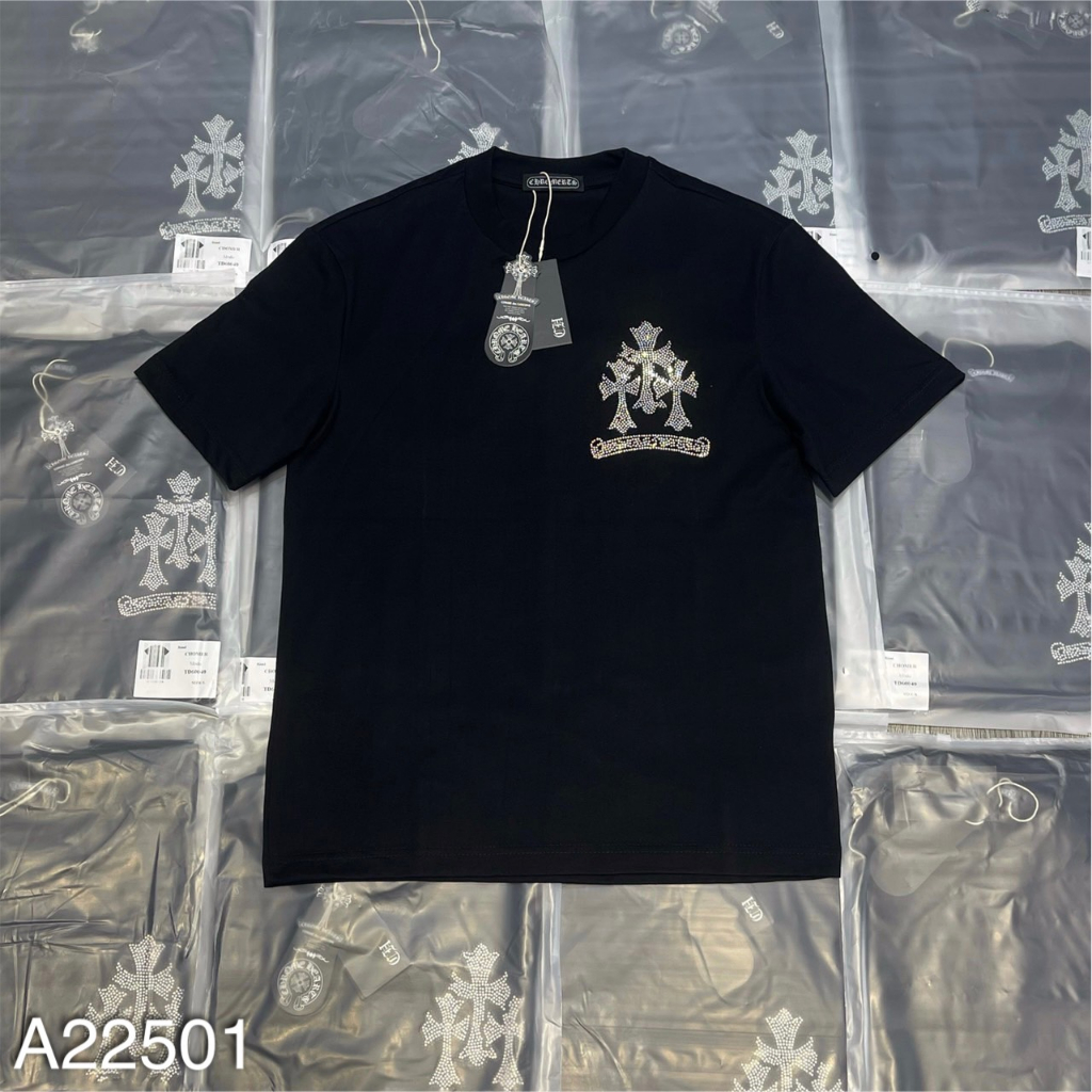 Áo Phông Nam Đính Logo Đá Hai Mặt Siêu Đẹp - Áo Thun Nam Đá Cao Cấp