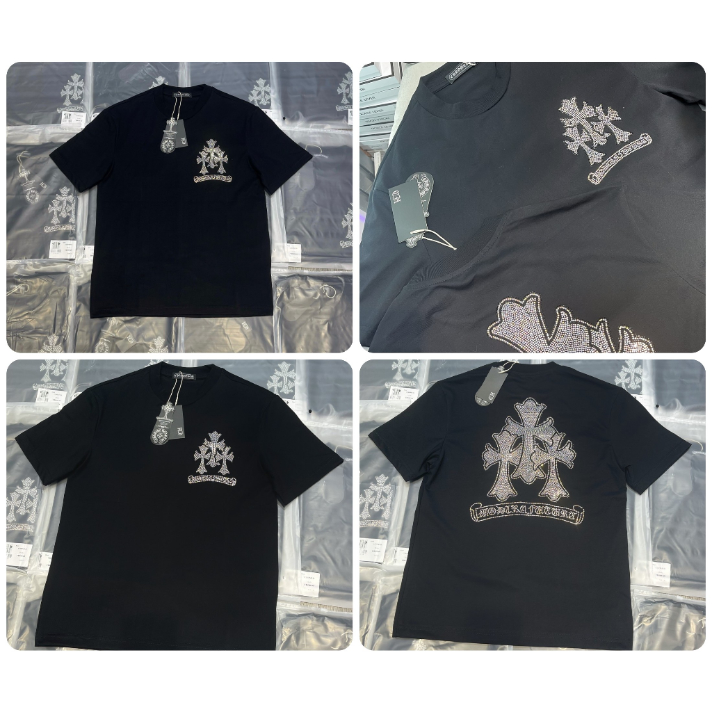 Áo Phông Nam Đính Logo Đá Hai Mặt Siêu Đẹp - Áo Thun Nam Đá Cao Cấp