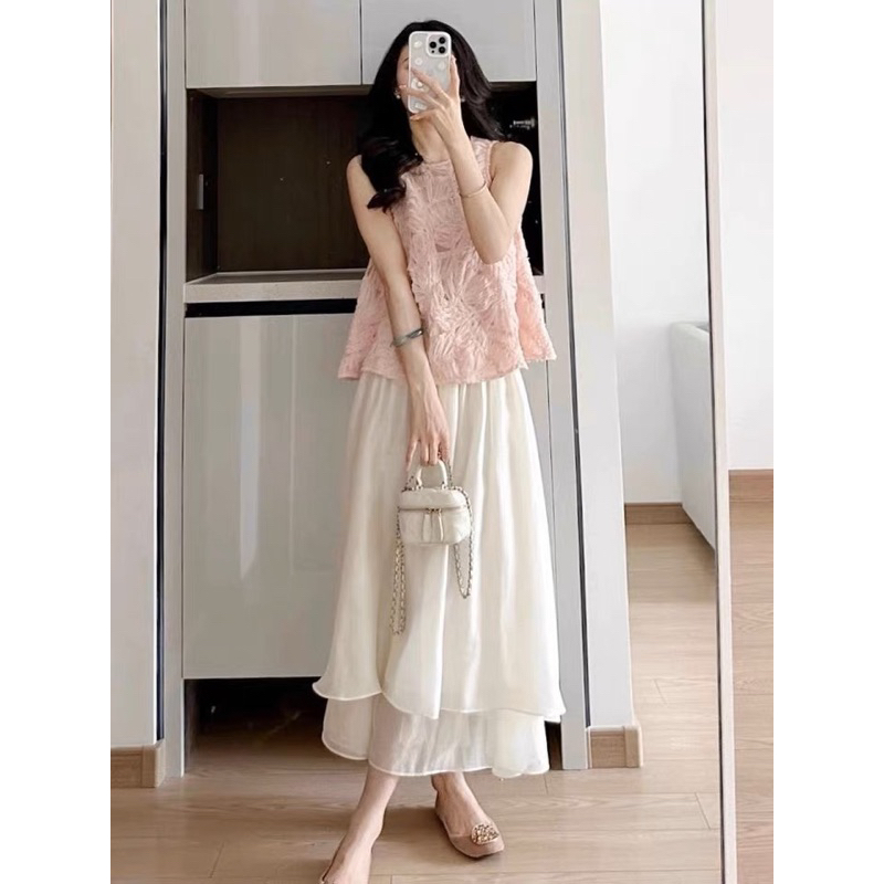 Set ÁO HỒNG + CHÂN VÁY