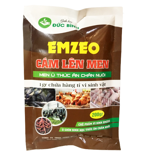 Men ủ thức ăn chăn nuôi cám lên men emzeo