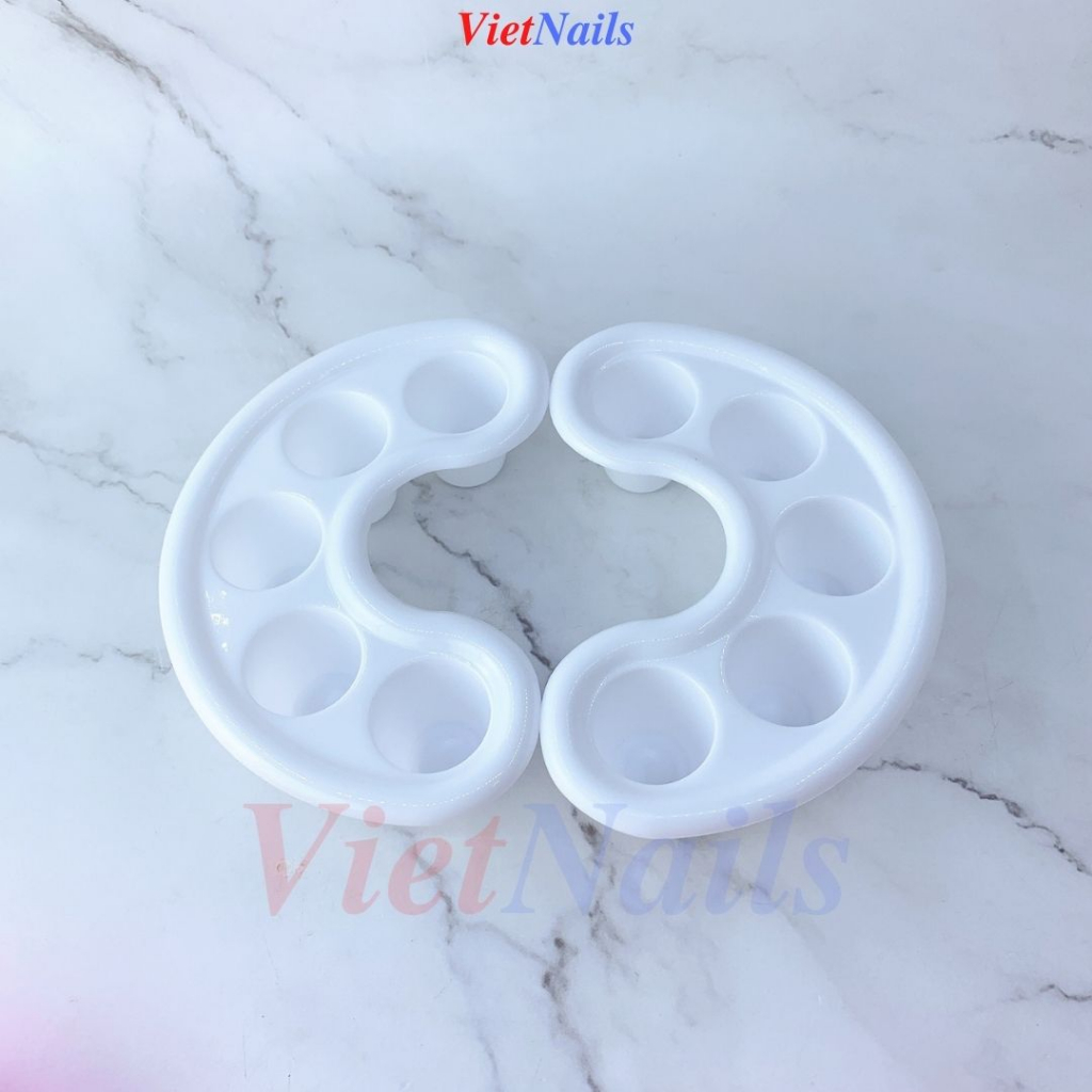 Khay Ngâm Móng Tay Làm Nail - Khay Nhựa Ngâm Móng Tay Màu Hồng, Màu Trắng