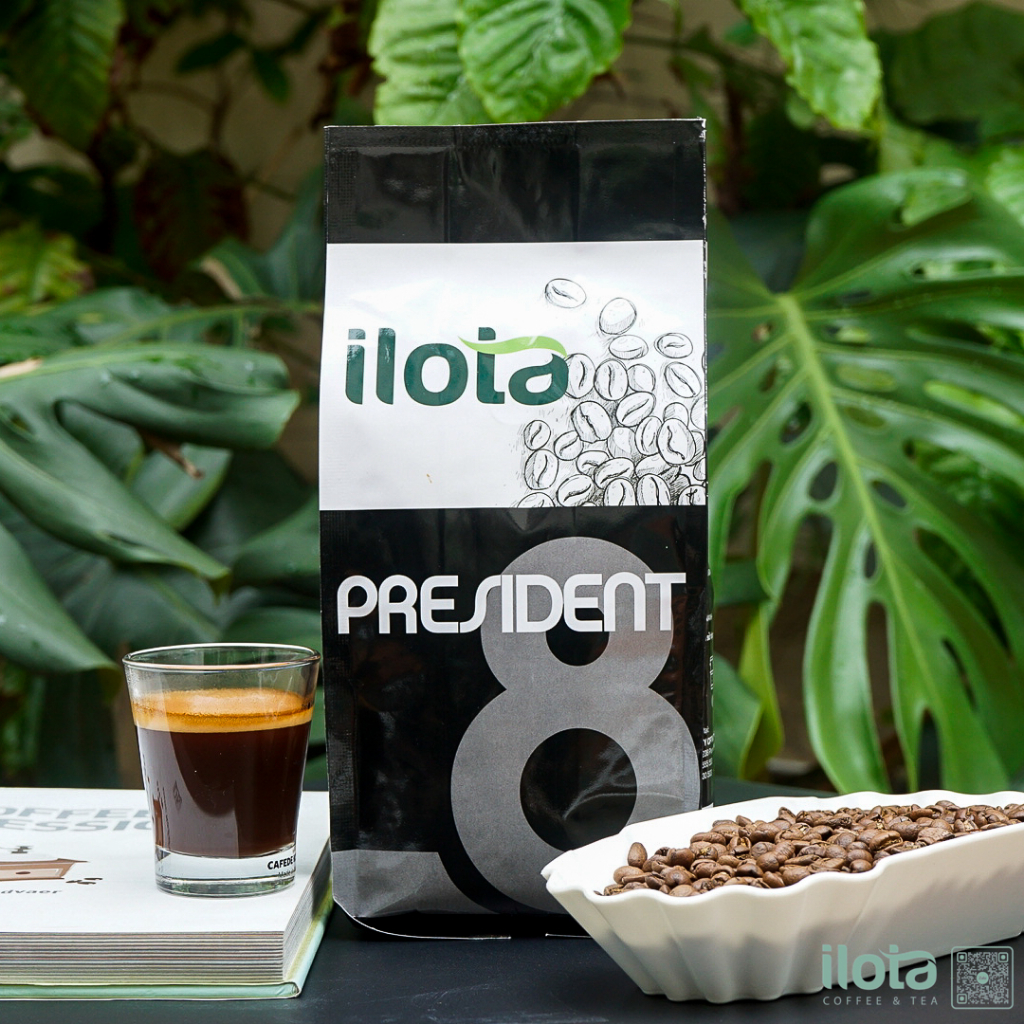 Cà phê hạt Arabica Cầu Đất ILOTA 8 nguyên chất rang mộc đạt Amazing Cup 2021