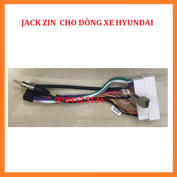 Jack zin giữ nguyên zin nguồn điện trên xe cho dòng xe HYUNDAI.GIẮC zin  cho dòng xe HYUNDAI lắp màn hình dvd androi.