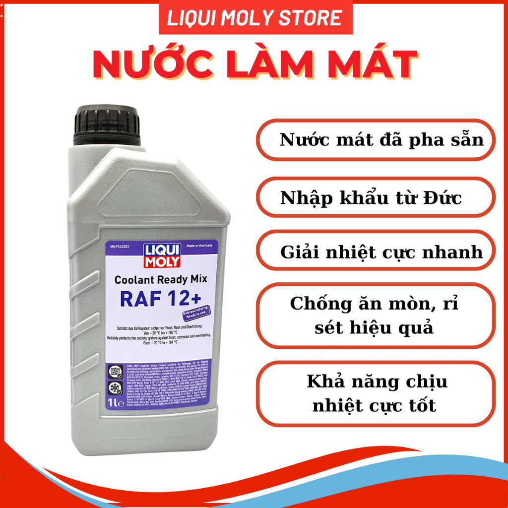 Nước Làm Mát Đã Pha Sẵn Liqui Moly Coolant Ready Mix RAF 12 Plus 6924 1L