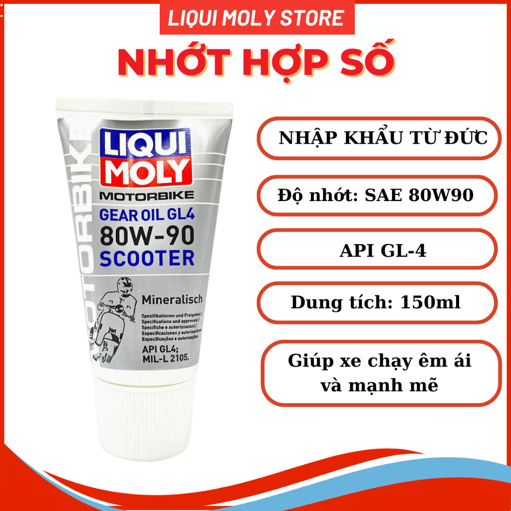 Nhớt hộp số cho xe tay ga(nhớt láp) Liqui Moly 80W90 150ML