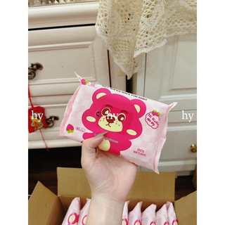 Bịch khăn giấy ướt gấu dâu lotso đa năng gói 80 tờ