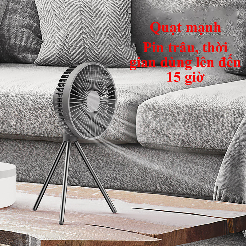 Quạt tích điện để bàn mini DQ213 4000mah - Quạt điện 3 chế độ gió tùy chỉnh bảo hành 1 đổi 1