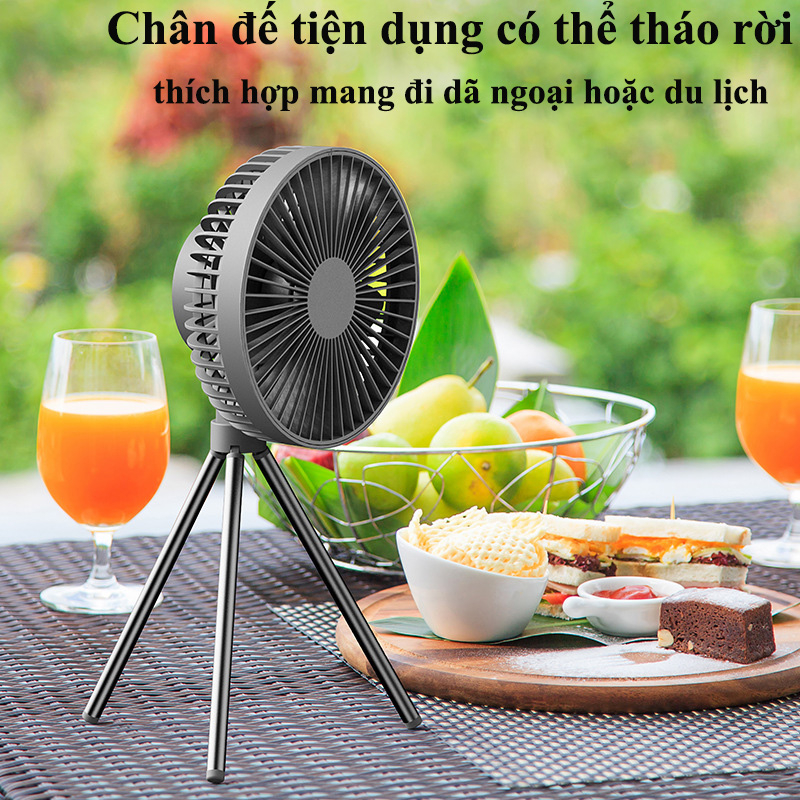 Quạt tích điện để bàn mini DQ213 4000mah - Quạt điện 3 chế độ gió tùy chỉnh bảo hành 1 đổi 1