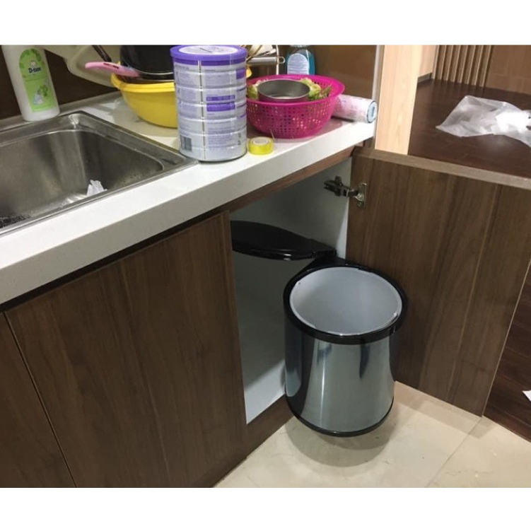Thùng rác tròn gắn cánh  Loại 9L Và 14L