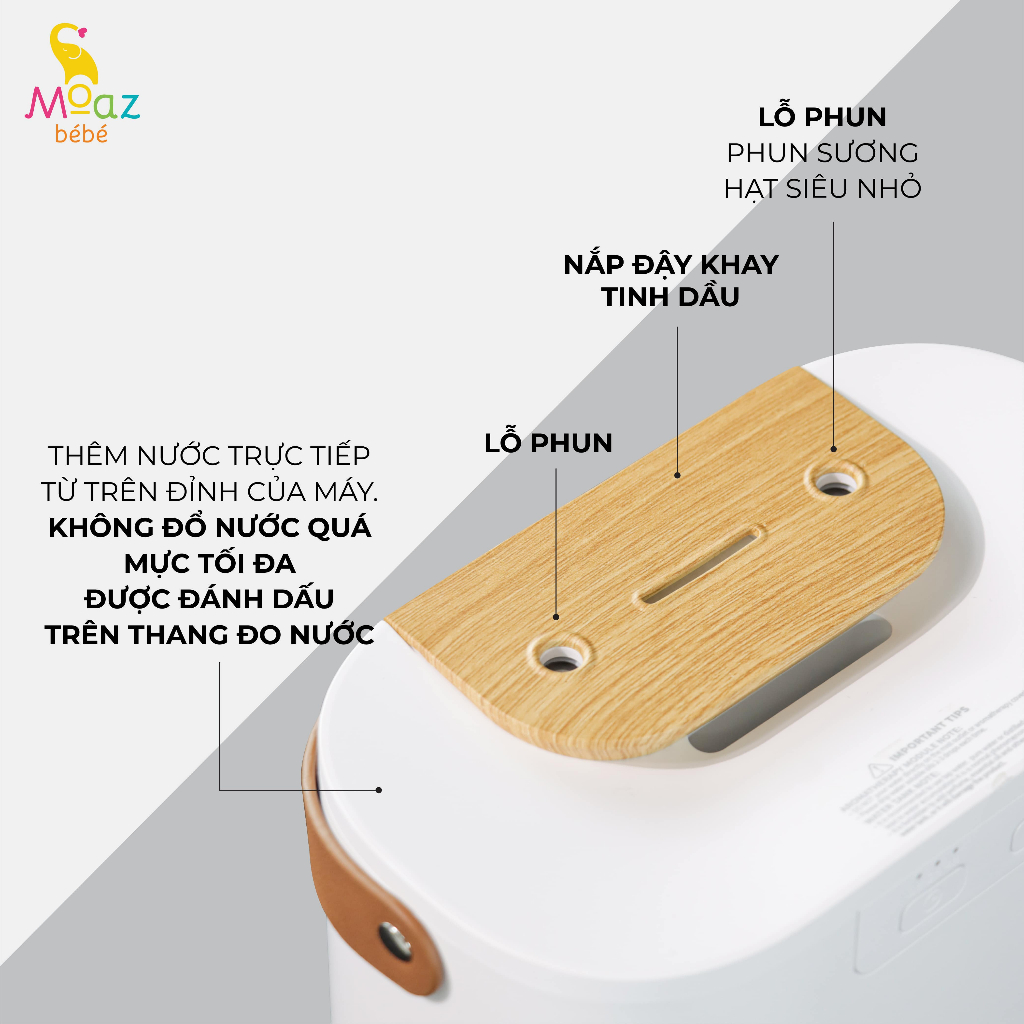 Máy phun sương tạo ẩm Moaz bebe MB065