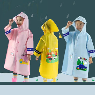 Áo mưa cho bé hình khủng long nhẹ mềm không mùi cho bé từ 2 - 9 tuổi In Họa Tiết Hoạt mặt nạ có thể tháo rời