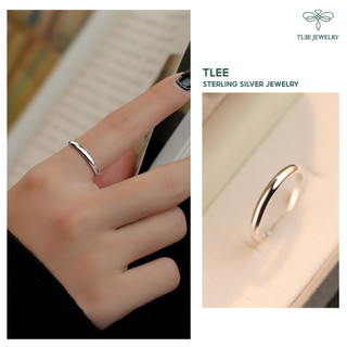 Nhẫn bạc nữ Tlee tròn trơn freesize basic bản 2.5mm TLEE JEWELRY