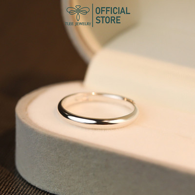 Nhẫn bạc nữ Tlee tròn trơn freesize basic bản 2.5mm TLEE JEWELRY