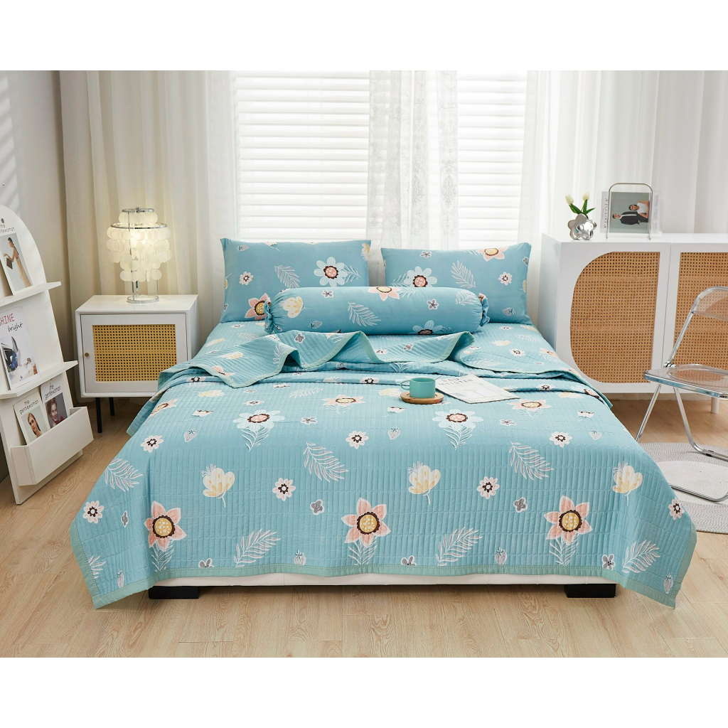 Bộ chăn ga COTTON Đũi Drap giường nhiều họa tiết (TH050723)