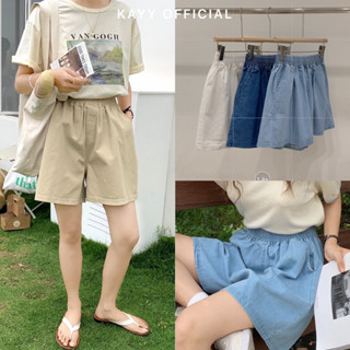 KAYY. Quần short denim / kaki cạp chun _ S387 ( ảnh thật )