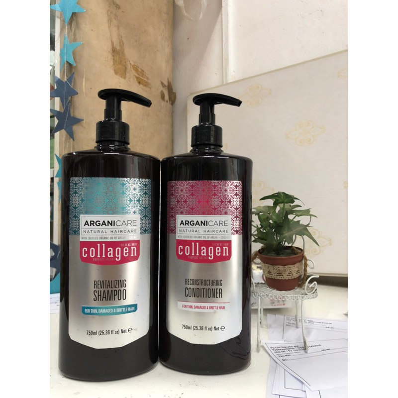 Dầu gội xả arganicare collagen