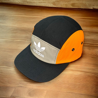 Mũ a.didas thể thao 5panel - Nón lưỡi trai vải kaki Cam xám phối đen ACA-3X1 phong cách hiện đại.