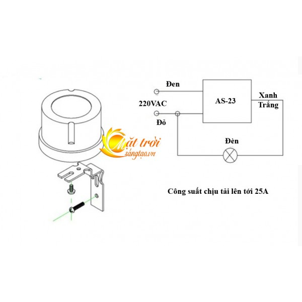 Công tắc cảm biến ánh sáng công suất lớn 25A AS-23