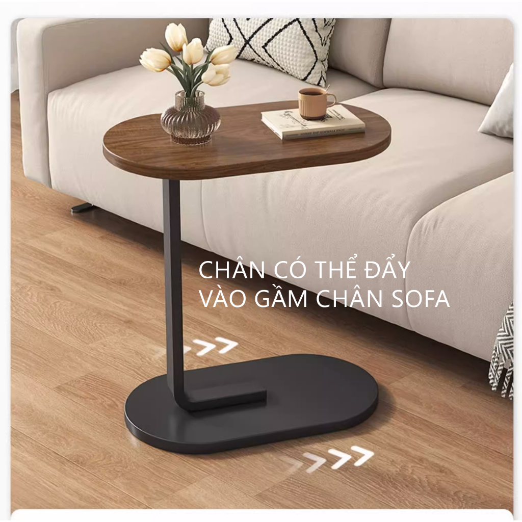 Bàn trà sofa bàn đầu giường có thể đẩy chân vào gầm ghế sofa trang trí phòng khách- GM108