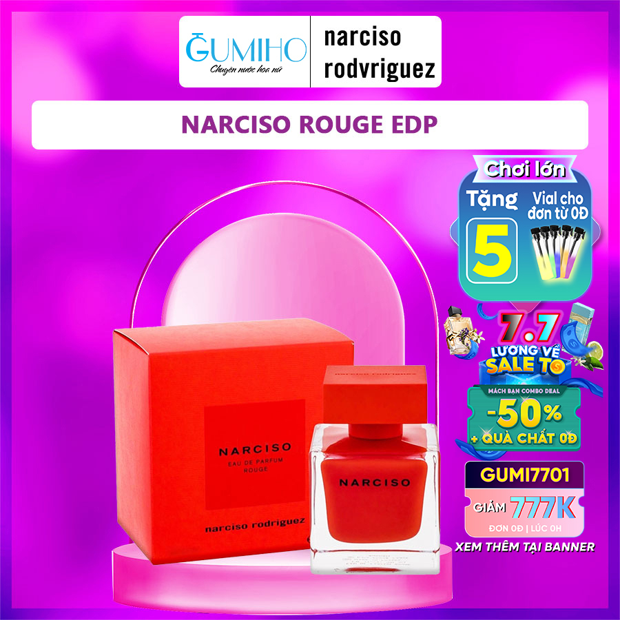Nước hoa nữ hương phấn Narciso Rouge EDP - Narciso Đỏ lùn - Gumiho Perfume