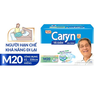 Tã dán siêu thấm Caryn M20 cho người lớn vòng hông 61-106cm_Subaby