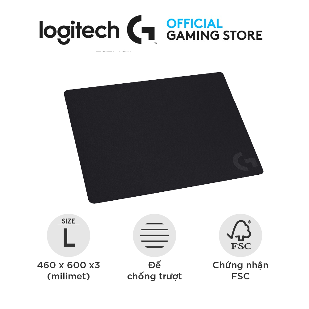 Logitech G640 Large Cloth Gaming Mousepad - 460x400(mm), Thickness 3mm