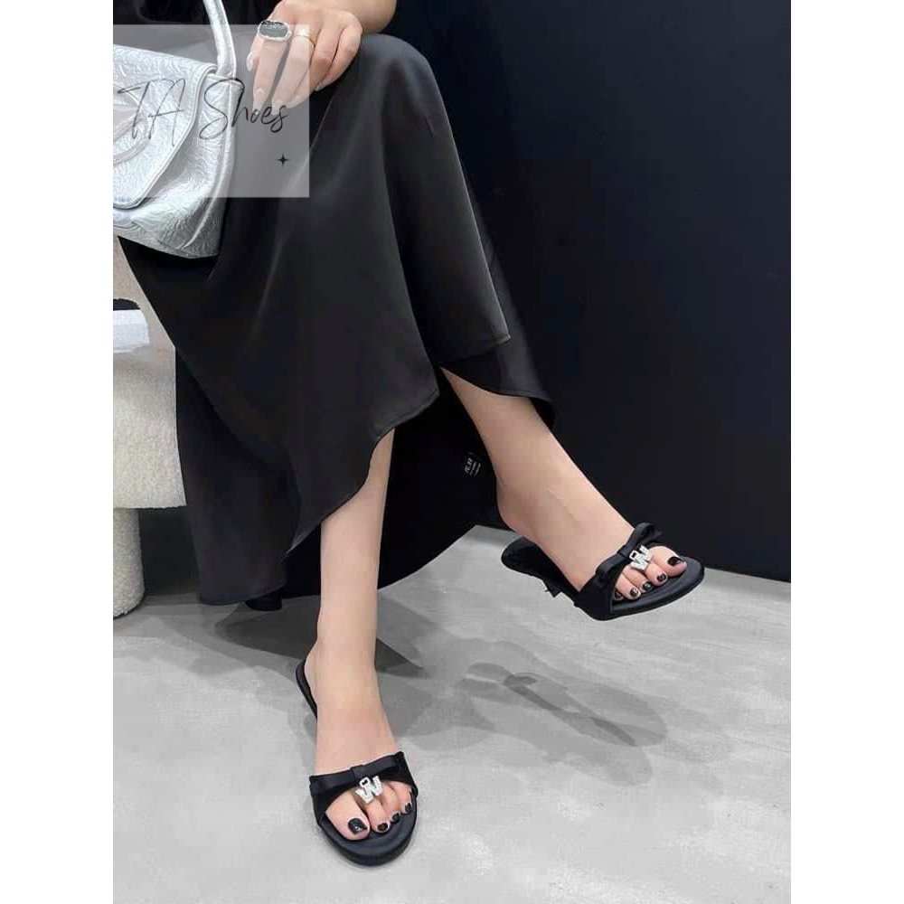 Giày cao gót , guốc thời trang nữ gót nhọn 5p  quai nơ Mẫu Mới nhà TA SHOES 2023  đi chơi, làm siêu xinh Hàng FULLBOX