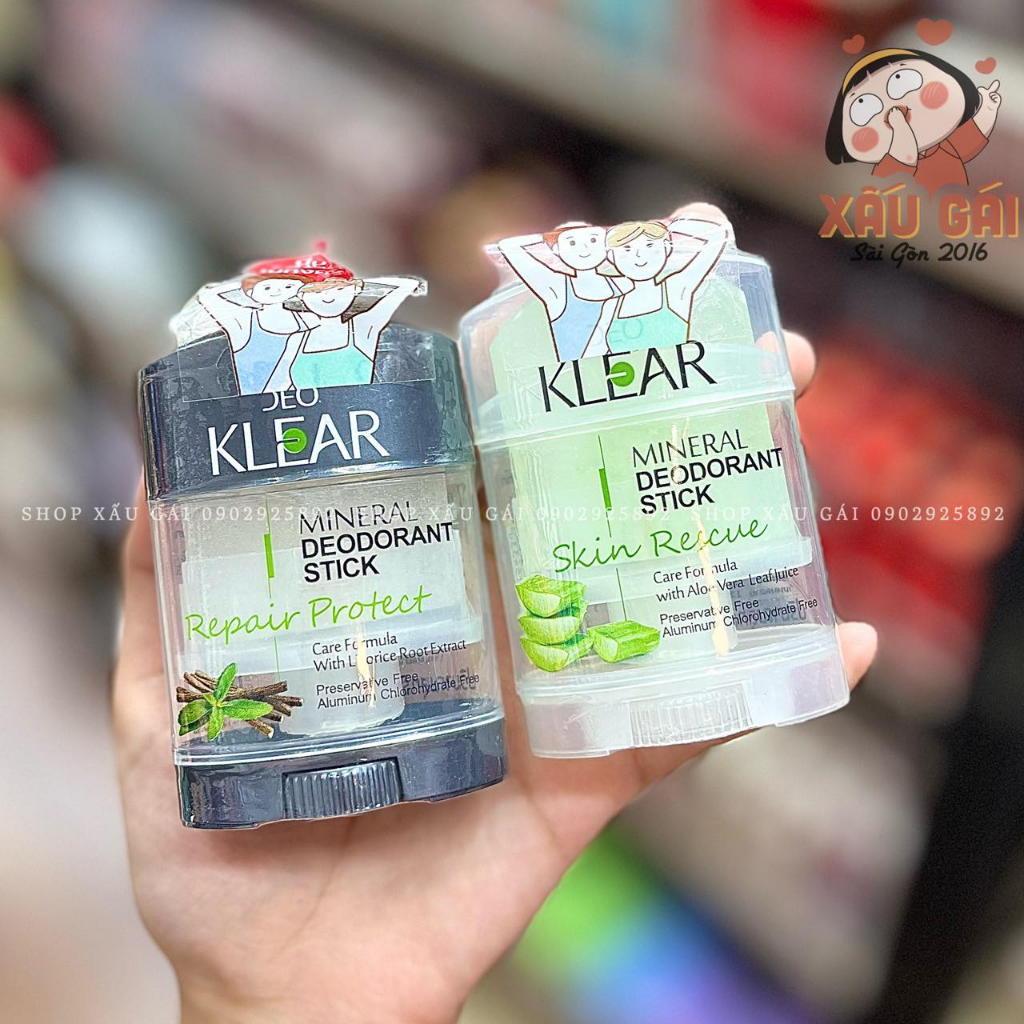 Lăn Đá Khoáng Khử Mùi DEO KLEAR Thái Lan 70g