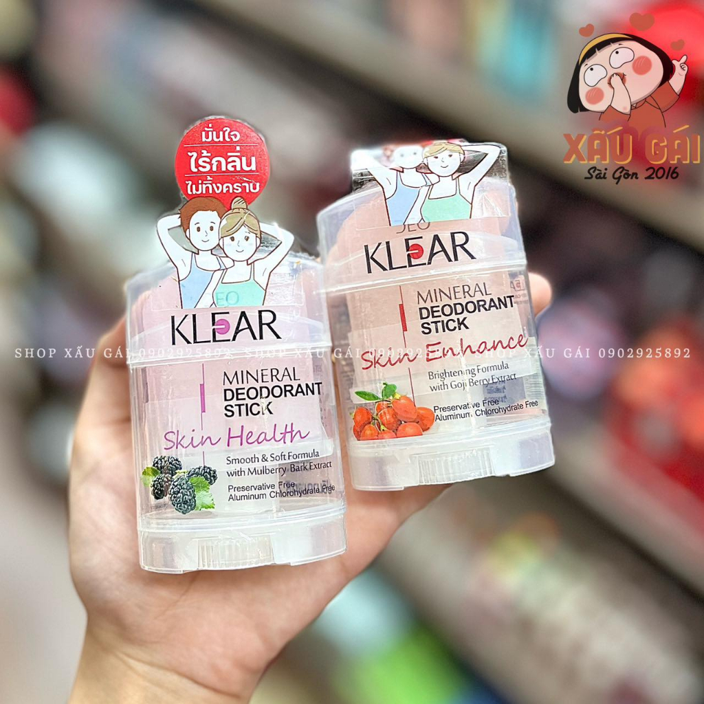 Lăn Đá Khoáng Khử Mùi DEO KLEAR Thái Lan 70g