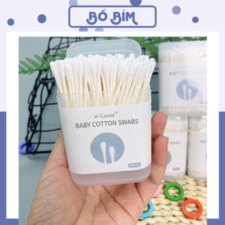 Tăm bông sơ sinh VCOOL bông ngoáy tai cho bé kháng khuẩn vệ sinh tai mắt mũi