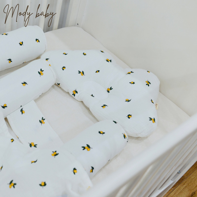 Gối lõm chống bẹp đầu hình mây, Định hình đầu thông minh cho bé, Thấm hút thoáng khí (Size 35x50cm) - Mody Baby