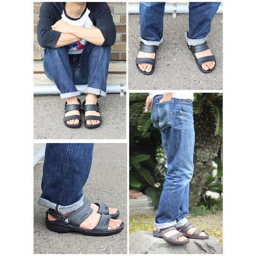 Sandal nhựa đi mưa Clasic Roomy  dành cho nam màu navy  nhẹ, thoáng, k hôi chân