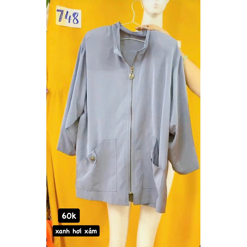 áo khoác xanh xám size M/L thanh lịch.S748