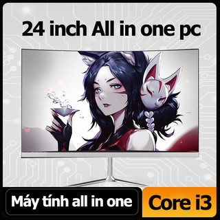 Tặng chuột không dây và bàn phím 2023 brand new máy tính all in one 24inch intel core i3 pc gaming full bộ computer
