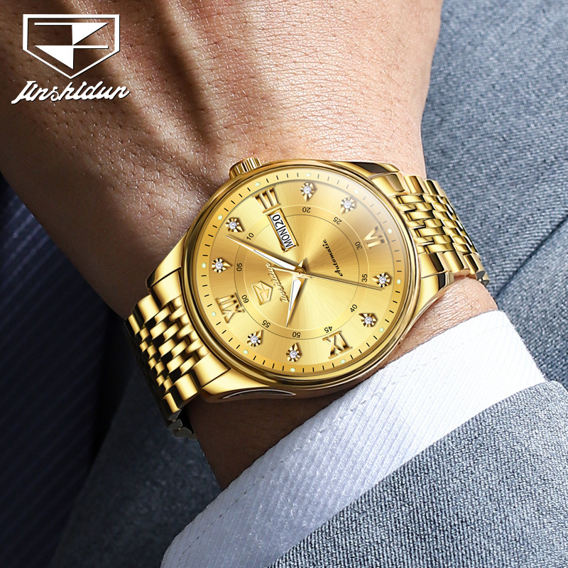 Đồng Hồ Cơ Nam Chính Hãng JSDUN 8939  Đồng Hồ Nam Automatic Dây Thép Đúc Đặc Kháng Nước 5ATM