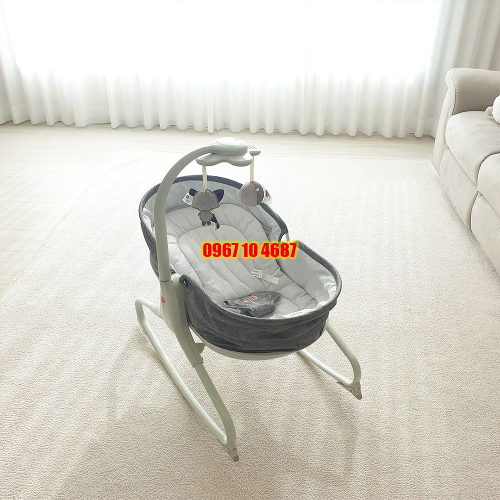 ❤️Nôi rung cho bé từ sơ sinh ngủ ngon giấc Tiny Love Cozy Rocker ghế rung có nhạc ❤️bảo hành 12 tháng chính hãng