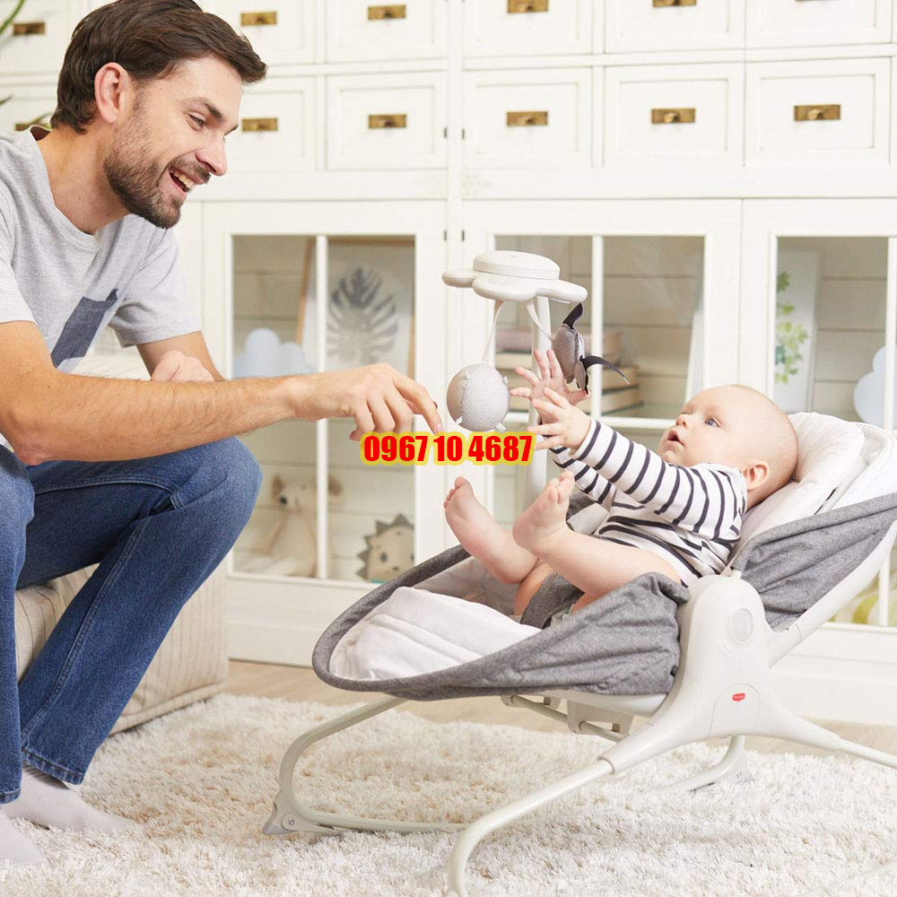 ❤️Nôi rung cho bé từ sơ sinh ngủ ngon giấc Tiny Love Cozy Rocker ghế rung có nhạc ❤️bảo hành 12 tháng chính hãng