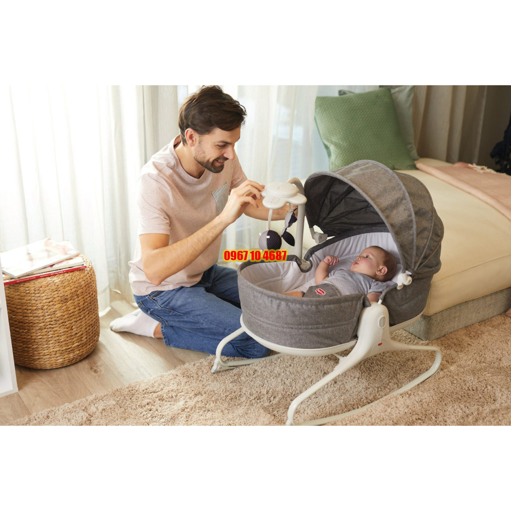 ❤️Nôi rung cho bé từ sơ sinh ngủ ngon giấc Tiny Love Cozy Rocker ghế rung có nhạc ❤️bảo hành 12 tháng chính hãng