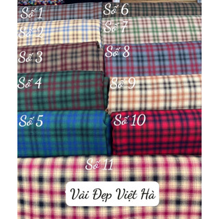 Vải tuýt si kẻ nhật cotton