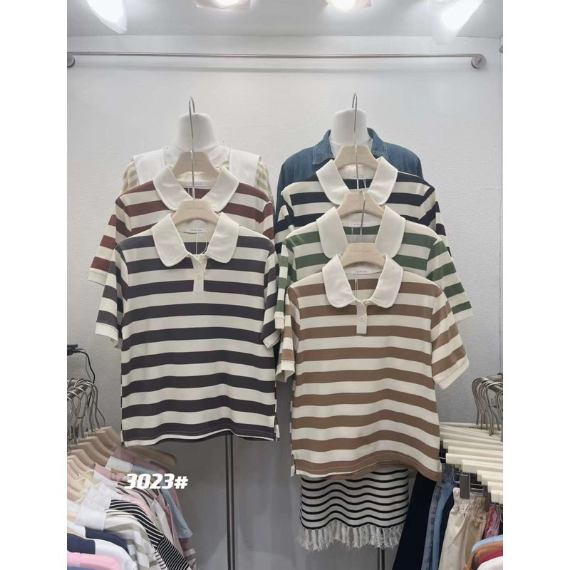 Áo polo kẻ to cổ  sen , Do Do-studio 3023