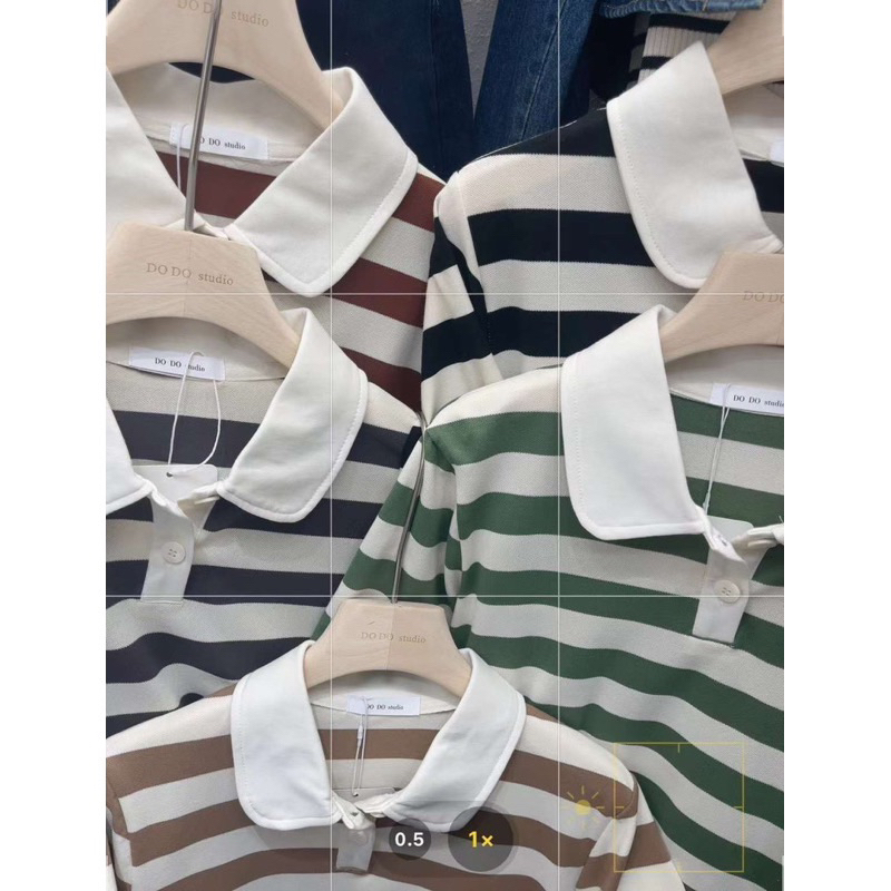 Áo polo kẻ to cổ  sen , Do Do-studio 3023